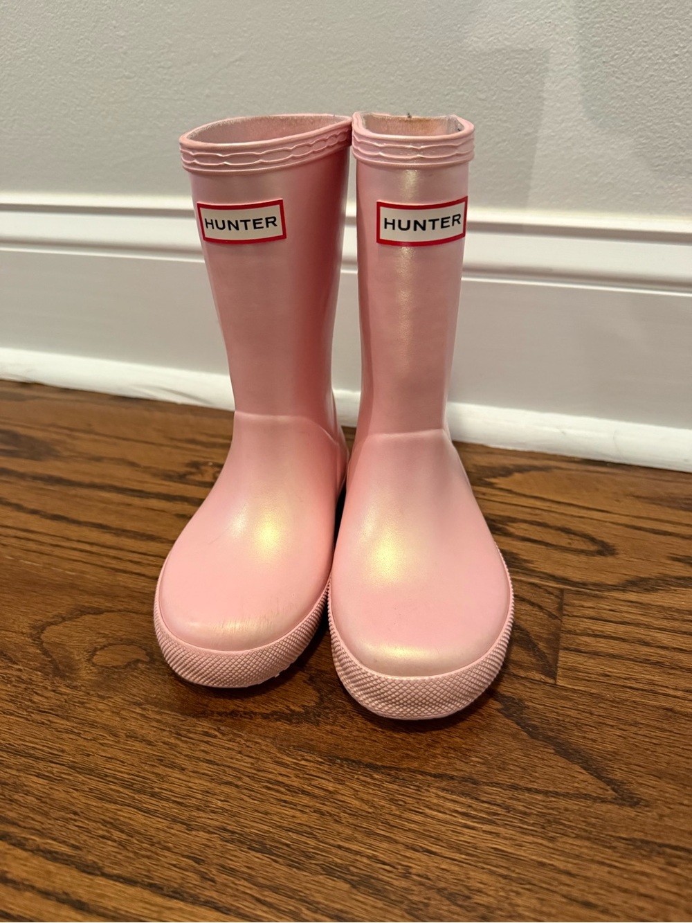 Hunter Light Pink Kids Rain Boots
